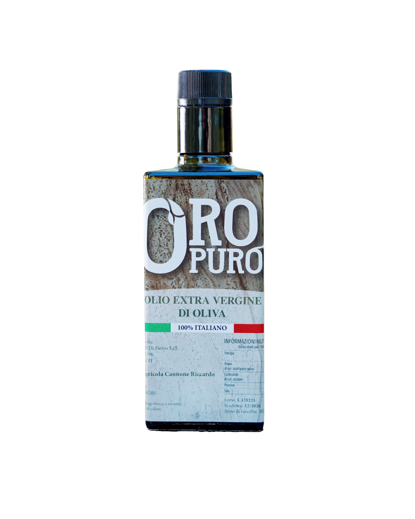 Bottiglia di Olio Extravergine di Oliva Oro Puro